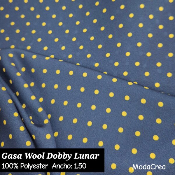 Gasa wool dobby lunares - Imagen 2